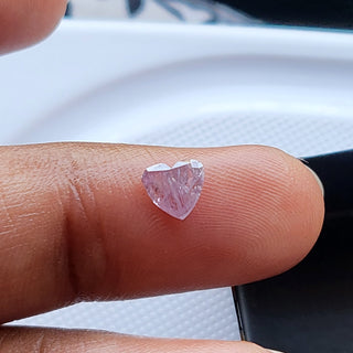 0.44CTW/5.7mm Clear Pink Heart Shaped Faceted Rose Cut Diamond Loose, Natural Pink Rose Cut Loose Diamond For Jewelry, DDS783/3