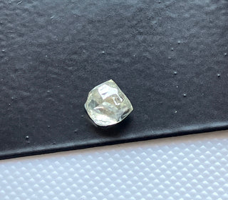 1 Piece 0.83CTW/5.3x5.2mm Natural Clear White Raw Rough Conflict Free Earth Mined Octahedron Crystal Diamond Loose, DDS790/1