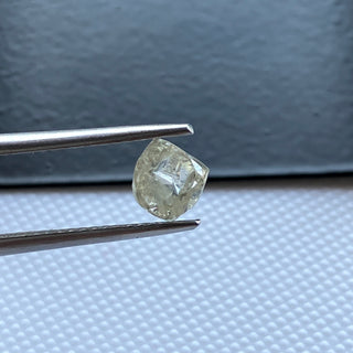 1 Piece 0.83CTW/5.3x5.2mm Natural Clear White Raw Rough Conflict Free Earth Mined Octahedron Crystal Diamond Loose, DDS790/1