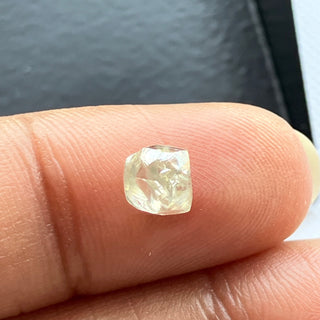 1 Piece 0.83CTW/5.3x5.2mm Natural Clear White Raw Rough Conflict Free Earth Mined Octahedron Crystal Diamond Loose, DDS790/1