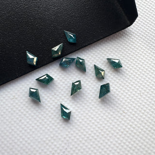 2 Pieces 5x3mm Kite Shield Shaped Fancy Blue Rose Cut Natural Diamond, Unique Blue Diamond For Ring Earrings, DDS680/40