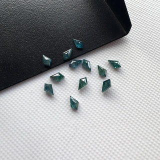 2 Pieces 5x3mm Kite Shield Shaped Fancy Blue Rose Cut Natural Diamond, Unique Blue Diamond For Ring Earrings, DDS680/40