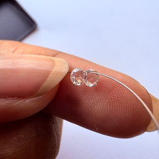 Drilled Lab Grown Diamond: Round Rose Cut CVD Diamond (3mm-6mm, 5 Pcs, LG34)
