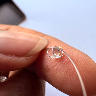 Drilled Lab Grown Diamond: Round Rose Cut CVD Diamond (3mm-6mm, 5 Pcs, LG34)