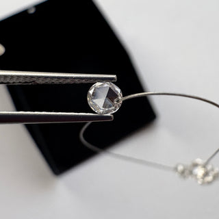 Drilled Lab Grown Diamond: Round Rose Cut CVD Diamond (3mm-6mm, 5 Pcs, LG34)