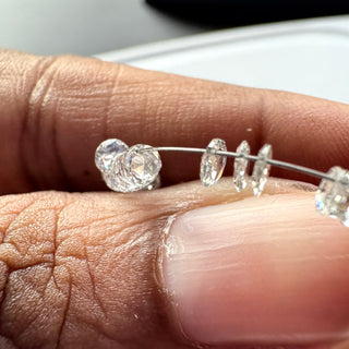 Drilled Lab Grown Diamond: Round Rose Cut CVD Diamond (3mm-6mm, 5 Pcs, LG34)