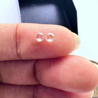 Rose Cut Lab Grown Diamond: Clear White Loose Stone (3-6mm, LG35)