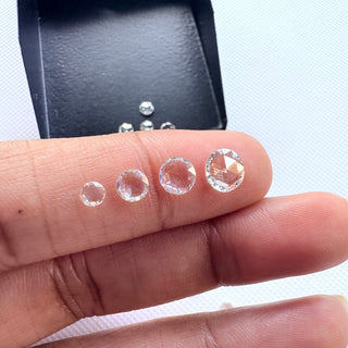 Rose Cut Lab Grown Diamond: Clear White Loose Stone (3-6mm, LG35)