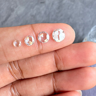 Rose Cut Lab Grown Diamond: Clear White Loose Stone (3-6mm, LG35)