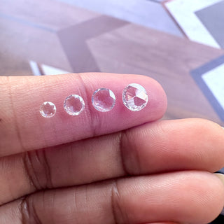 Rose Cut Lab Grown Diamond: Clear White Loose Stone (3-6mm, LG35)