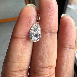 14K Solid Gold 1 Ct To 7 Ct IGI Certified Drilled Pear/Round/Princess/Emerald/Oval/Radiant/Heart/Marquise Cut Floating