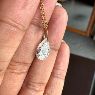 14K Solid Gold 1 Ct To 7 Ct IGI Certified Drilled Pear/Round/Princess/Emerald/Oval/Radiant/Heart/Marquise Cut Floating