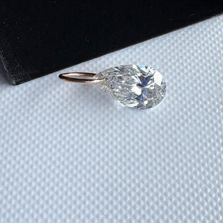 14K Solid Gold 1 Ct To 7 Ct IGI Certified Drilled Pear/Round/Princess/Emerald/Oval/Radiant/Heart/Marquise Cut Floating