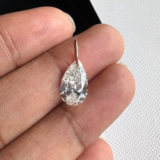 14K Solid Gold 1 Ct To 7 Ct IGI Certified Drilled Pear/Round/Princess/Emerald/Oval/Radiant/Heart/Marquise Cut Floating