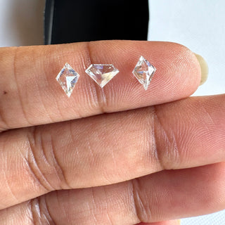 Clear White Fancy Shield Shaped Kite Shape Lab Grown Diamond CVD Diamond Loose For Rings Jewelry, Gift For Her, LG38