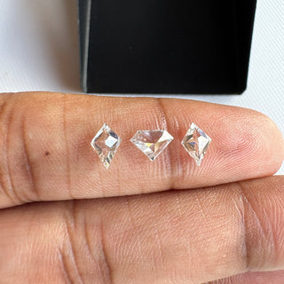 Clear White Fancy Shield Shaped Kite Shape Lab Grown Diamond CVD Diamond Loose For Rings Jewelry, Gift For Her, LG38