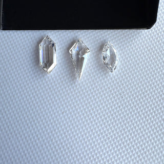 Clear White Fancy Shield Shaped Kite Shape Lab Grown Diamond, Flat Back CVD Diamond Loose For Rings Jewelry, Gift For Her, LG38/1