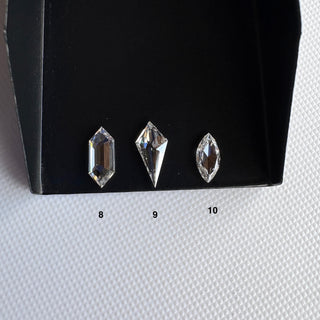 Clear White Fancy Shield Shaped Kite Shape Lab Grown Diamond, Flat Back CVD Diamond Loose For Rings Jewelry, Gift For Her, LG38/1