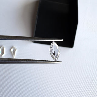 Clear White Fancy Shield Shaped Kite Shape Lab Grown Diamond, Flat Back CVD Diamond Loose For Rings Jewelry, Gift For Her, LG38/1