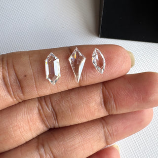Clear White Fancy Shield Shaped Kite Shape Lab Grown Diamond, Flat Back CVD Diamond Loose For Rings Jewelry, Gift For Her, LG38/1