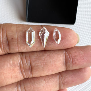 Clear White Fancy Shield Shaped Kite Shape Lab Grown Diamond, Flat Back CVD Diamond Loose For Rings Jewelry, Gift For Her, LG38/1