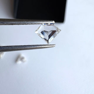 White Fancy Shield Shaped/Kite Shape/Triangle Lab Grown Rose Cut Diamond, Flat Back CVD Diamond Loose For Rings Jewelry, LG38/11