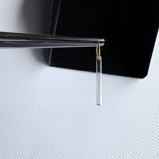 Lab Grown Diamond Bar Necklace, Vertical Baguette Diamond Pendant, Minimalist Stick Pendant, Floating Jewelry Simple Bar Necklace, LG40