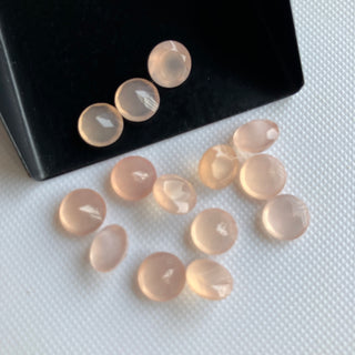 4 Pieces 7mm Each Rose Chalcedony Light Pink Round Shaped Faceted Loose Gemstones, Pink Chalcedony For Making Jewelry, GDS2274/9