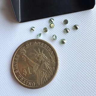 Drilled/Undrilled Green Lab Grown Round Brilliant Cut Diamond Loose 1mm/1.25mm/1.5mm/1.75mm/2mm/2.5mm/3mm/4mm/5mm/6mm CVD Diamond, LG65
