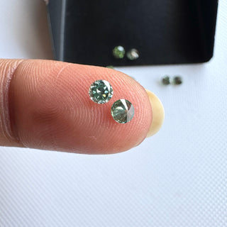 Drilled/Undrilled Green Lab Grown Round Brilliant Cut Diamond Loose 1mm/1.25mm/1.5mm/1.75mm/2mm/2.5mm/3mm/4mm/5mm/6mm CVD Diamond, LG65