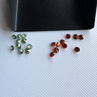 Drilled/Undrilled Green Lab Grown Round Brilliant Cut Diamond Loose 1mm/1.25mm/1.5mm/1.75mm/2mm/2.5mm/3mm/4mm/5mm/6mm CVD Diamond, LG65
