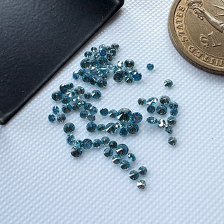 Drilled/Undrilled Blue Lab Grown Round Brilliant Cut Diamond Loose 1mm/1.25mm/1.5mm/1.75mm/2mm/2.5mm/3mm/4mm/5mm/6mm