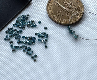 Drilled/Undrilled Blue Lab Grown Round Brilliant Cut Diamond Loose 1mm/1.25mm/1.5mm/1.75mm/2mm/2.5mm/3mm/4mm/5mm/6mm