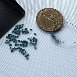 Drilled/Undrilled Blue Lab Grown Round Brilliant Cut Diamond Loose 1mm/1.25mm/1.5mm/1.75mm/2mm/2.5mm/3mm/4mm/5mm/6mm