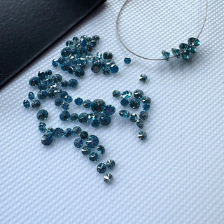 Drilled/Undrilled Blue Lab Grown Round Brilliant Cut Diamond Loose 1mm/1.25mm/1.5mm/1.75mm/2mm/2.5mm/3mm/4mm/5mm/6mm