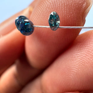 Drilled/Undrilled Blue Lab Grown Round Brilliant Cut Diamond Loose 1mm/1.25mm/1.5mm/1.75mm/2mm/2.5mm/3mm/4mm/5mm/6mm