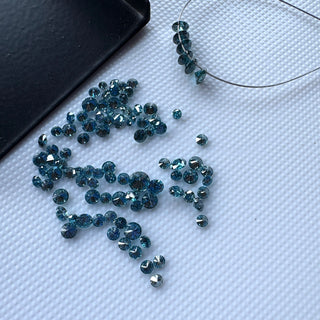Drilled/Undrilled Blue Lab Grown Round Brilliant Cut Diamond Loose 1mm/1.25mm/1.5mm/1.75mm/2mm/2.5mm/3mm/4mm/5mm/6mm