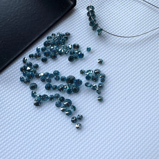 Drilled/Undrilled Blue Lab Grown Round Brilliant Cut Diamond Loose 1mm/1.25mm/1.5mm/1.75mm/2mm/2.5mm/3mm/4mm/5mm/6mm