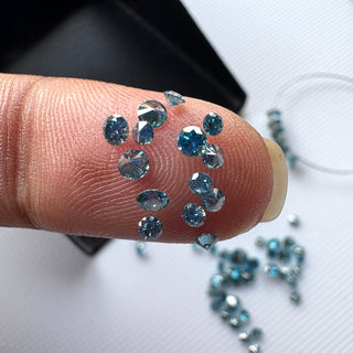 Drilled/Undrilled Blue Lab Grown Round Brilliant Cut Diamond Loose 1mm/1.25mm/1.5mm/1.75mm/2mm/2.5mm/3mm/4mm/5mm/6mm