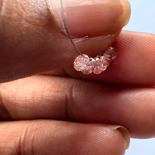 Drilled/Undrilled Pink Lab Grown Round Brilliant Cut Diamond Loose 1mm/1.25mm/1.5mm/1.75mm/2mm/2.5mm/3mm/4mm/5mm/6mm
