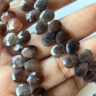 Natural Brown Moonstone Faceted Pear Shaped Briolette Beads, All 9mm Calibrated Brown Moonstone Pear Gemstones, 8 Inch Strand, GDS2275/3