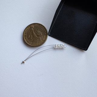 2 Pieces 4.5x2.4mm Double Drill Clear White Lab Grown Diamond Briolette Beads, CVD Diamond, White Diamond Beads for Jewelry, LG41