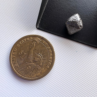 Huge 10.55CTW/13.21mm Natural Black Salt And Pepper Rough Raw Octahedron Diamond Loose Conflict Free Earth Mined Diamond Crystal, DDS817