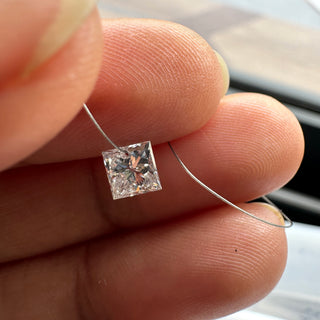 Drilled Lab Grown Princess Cut Diamond Loose VVS/EF 3mm To 5mm Drilled Princess Cut Diamond For Jewelry Floating