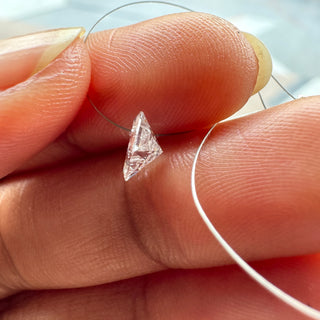 Drilled Lab Grown Princess Cut Diamond Loose VVS/EF 3mm To 5mm Drilled Princess Cut Diamond For Jewelry Floating