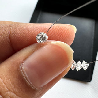 Drilled Lab Grown Round Brilliant Cut Diamond Loose VVS/EF 3mm To 6mm Drilled Round Cut Diamond For Jewelry Floating
