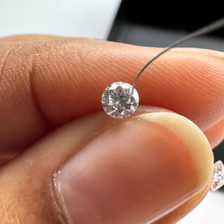 Drilled Lab Grown Round Brilliant Cut Diamond Loose VVS/EF 3mm To 6mm Drilled Round Cut Diamond For Jewelry Floating