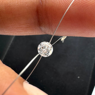 Drilled Lab Grown Round Brilliant Cut Diamond Loose VVS/EF 3mm To 6mm Drilled Round Cut Diamond For Jewelry Floating