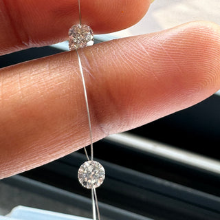 Drilled Lab Grown Round Brilliant Cut Diamond Loose VVS/EF 3mm To 6mm Drilled Round Cut Diamond For Jewelry Floating