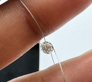 Drilled Lab Grown Round Brilliant Cut Diamond Loose VVS/EF 3mm To 6mm Drilled Round Cut Diamond For Jewelry Floating